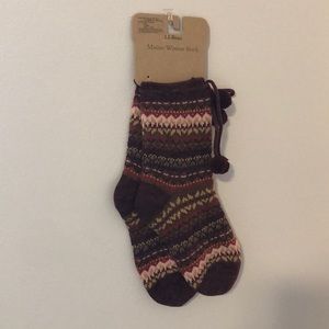 NWT LL bean Maine winter socks